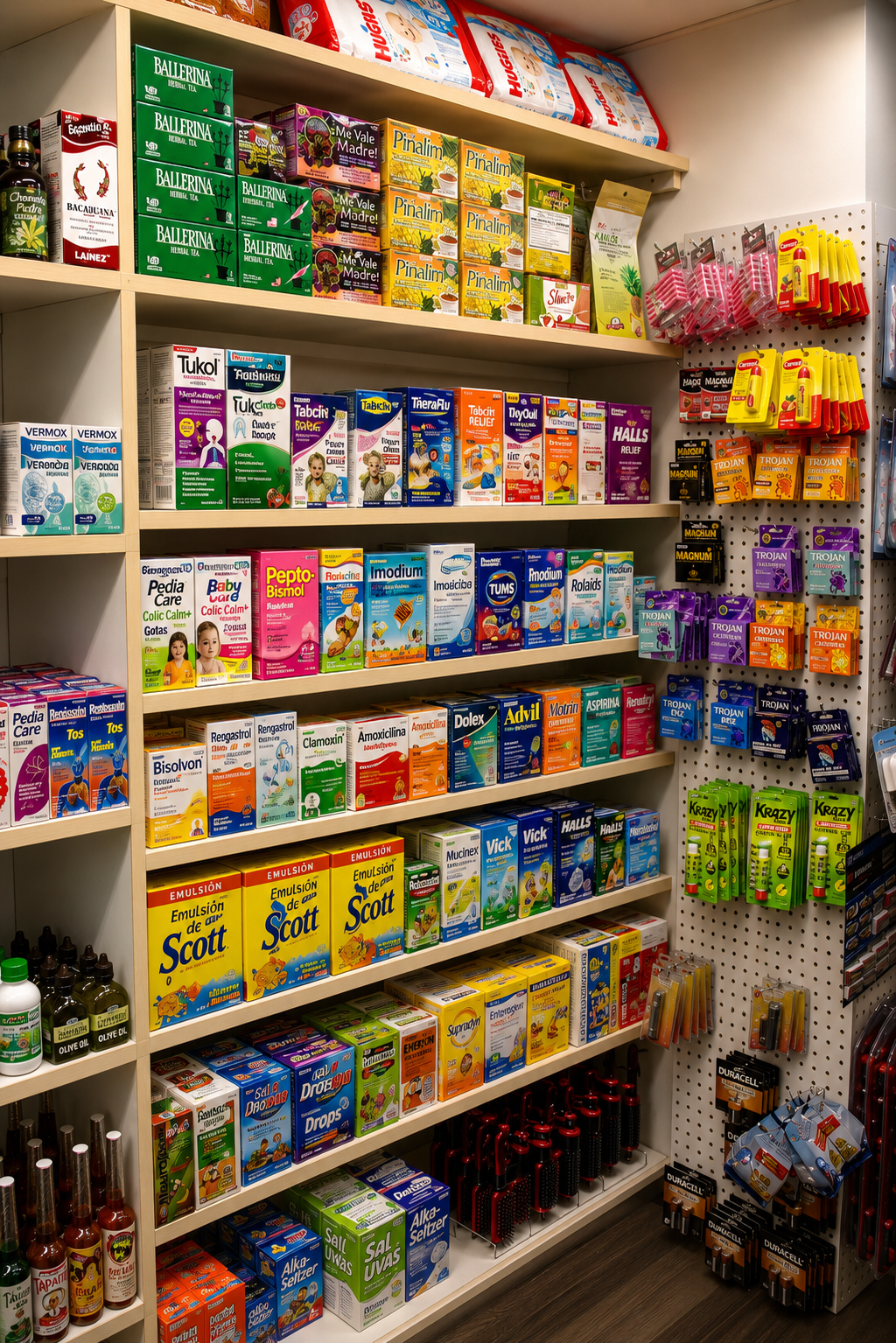 Colorful Pharmacy Aisle Display